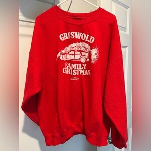 Red Christmas Vacation crewneck sweatshirt. Size 2X unisex.
